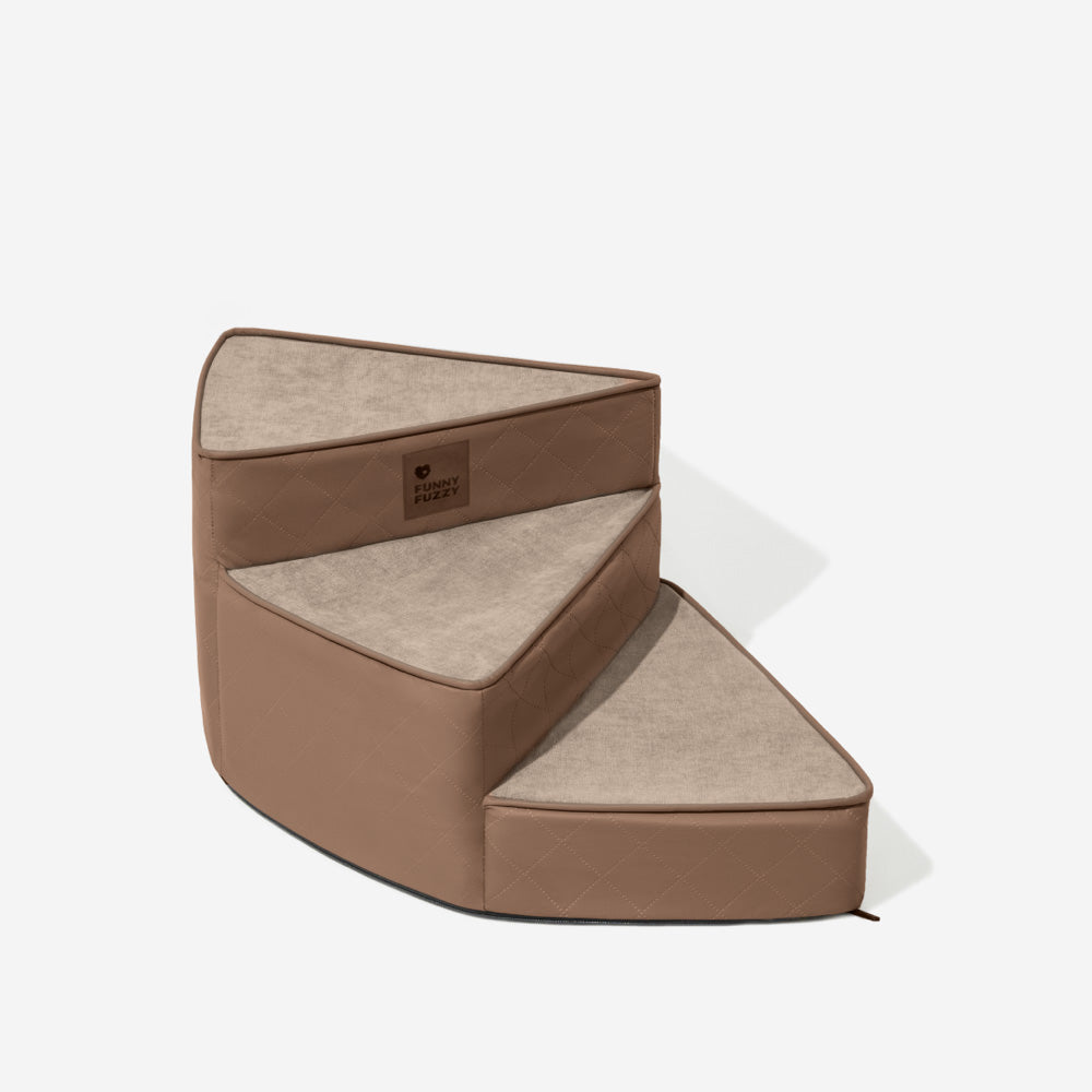 Luxe wasserabweisende Kunstleder abziehbare spiralförmige Haustiertreppe - StepEase