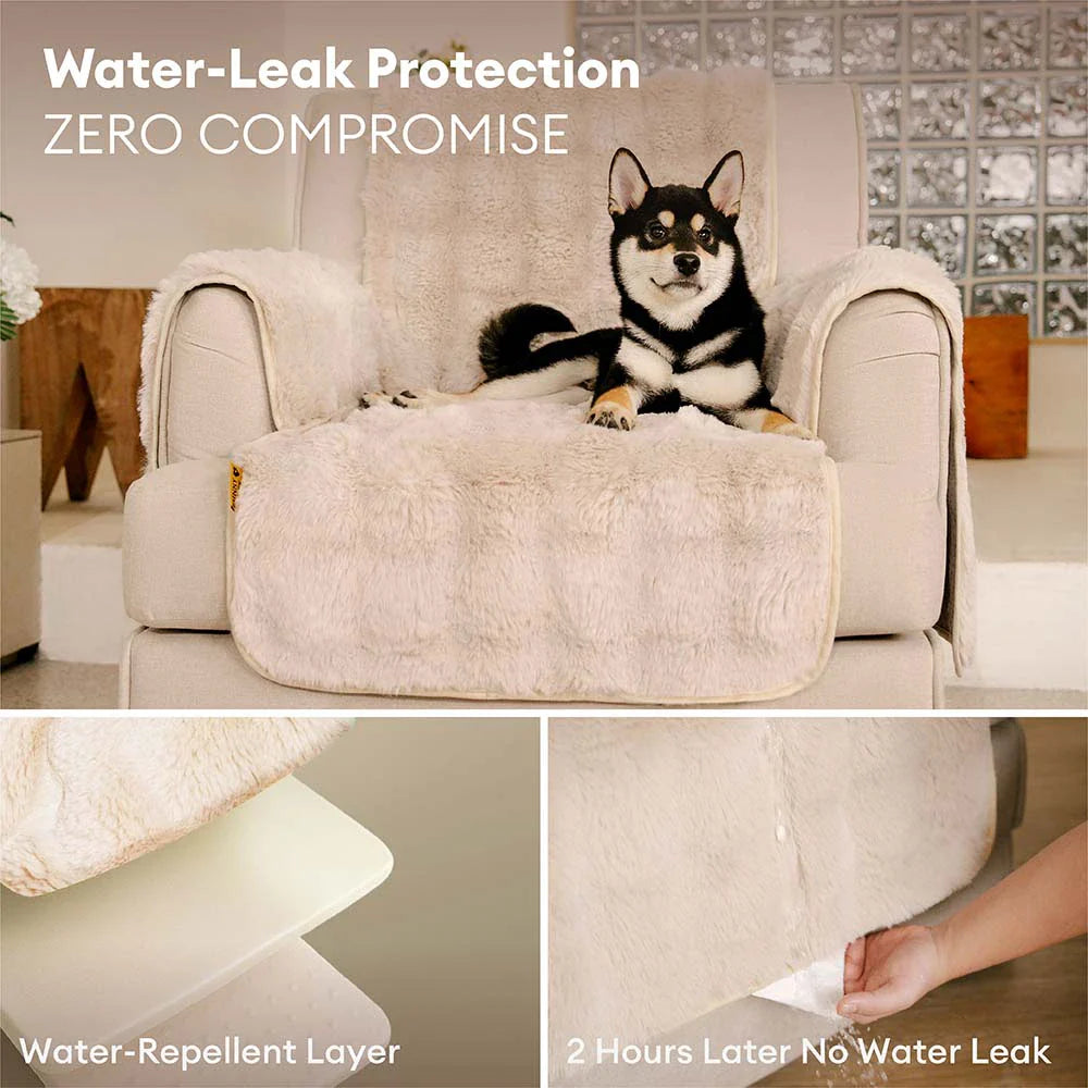 Wasserabweisender, flauschiger, weicher Möbelbeschützer für Ecksofa - EverDry