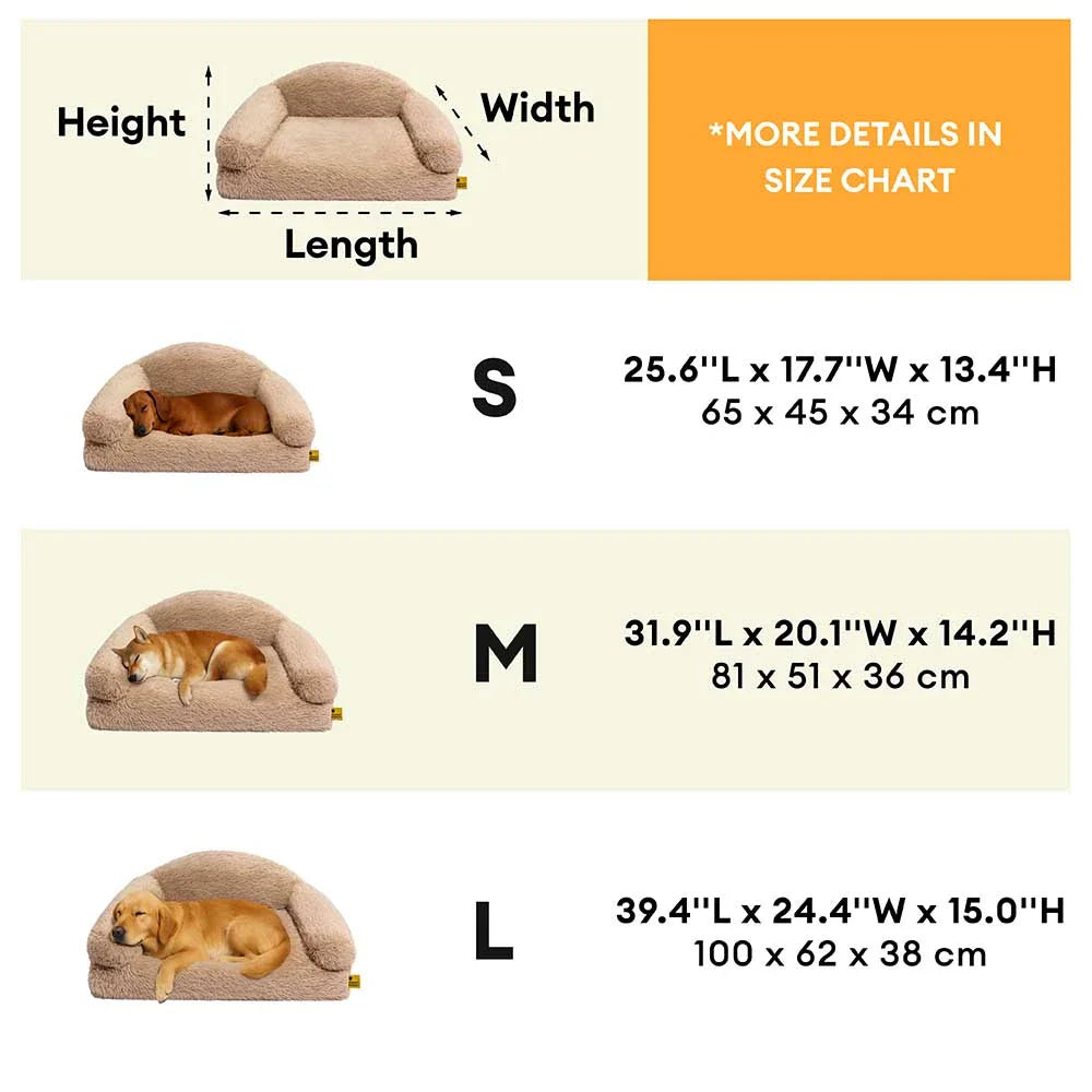 Plüschig Warm Abnehmbares Schwamm Orthopädisches Hundesofa Bett - FluffyHaven
