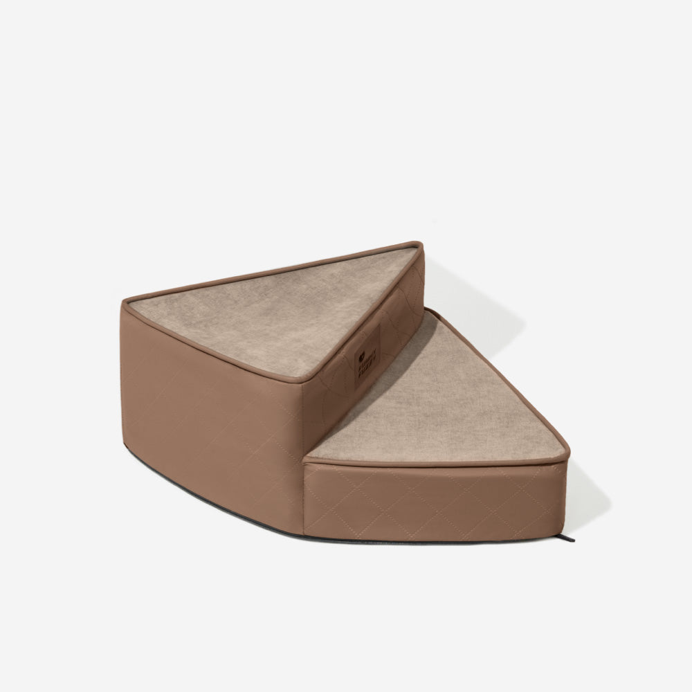 Luxe wasserabweisende Kunstleder abziehbare spiralförmige Haustiertreppe - StepEase