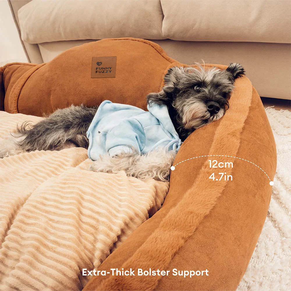 Großes Gemütliches Beruhigendes Sofa-Hundebett im Vintage-Stil