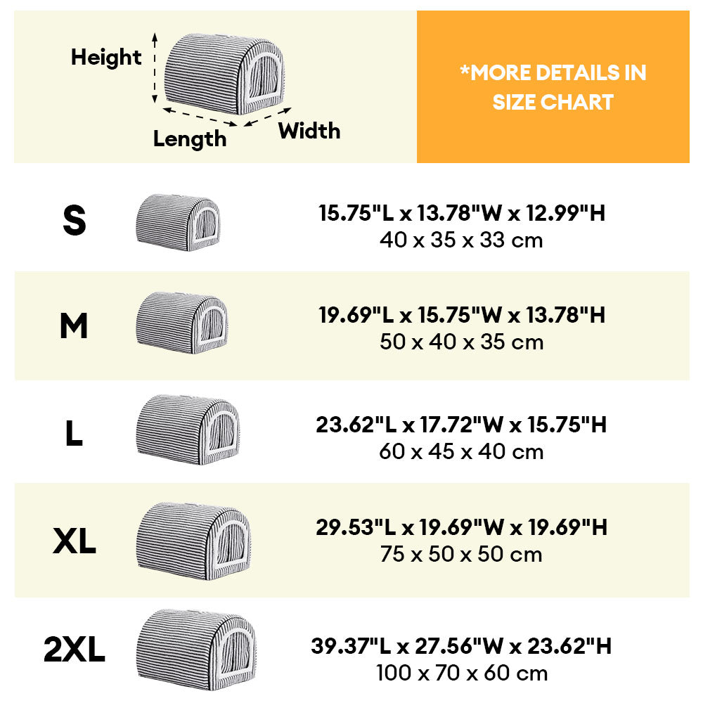 Gestreifter Höhlenstil warmer, tiefer Schlafsnug Katzenhöhle Hundehütte