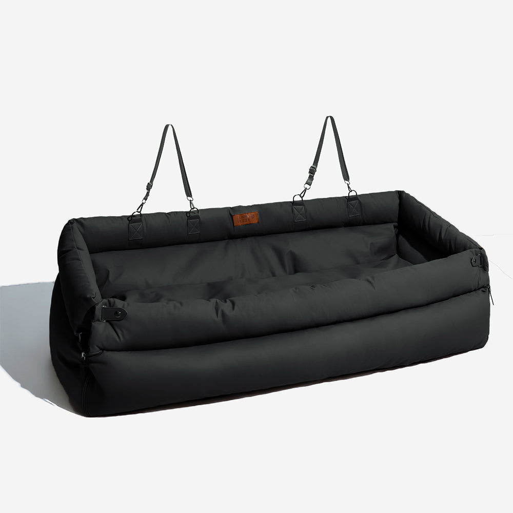 Großes Deluxe Hundesitz-Boosterbett aus Kunstleder - Roadtrip