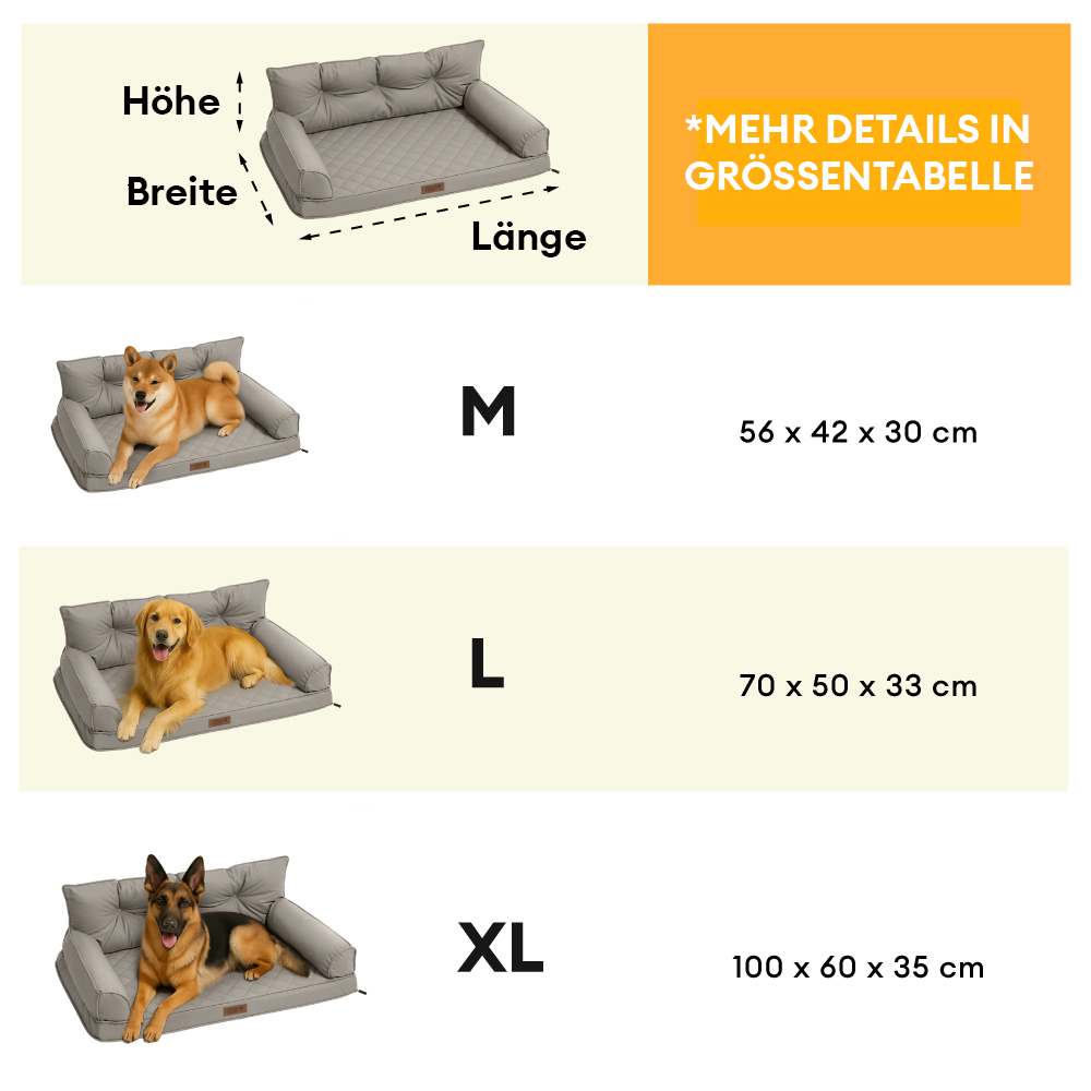 Luxe Kunstleder faltbares orthopädisches großes Hundebett - CoreLounge
