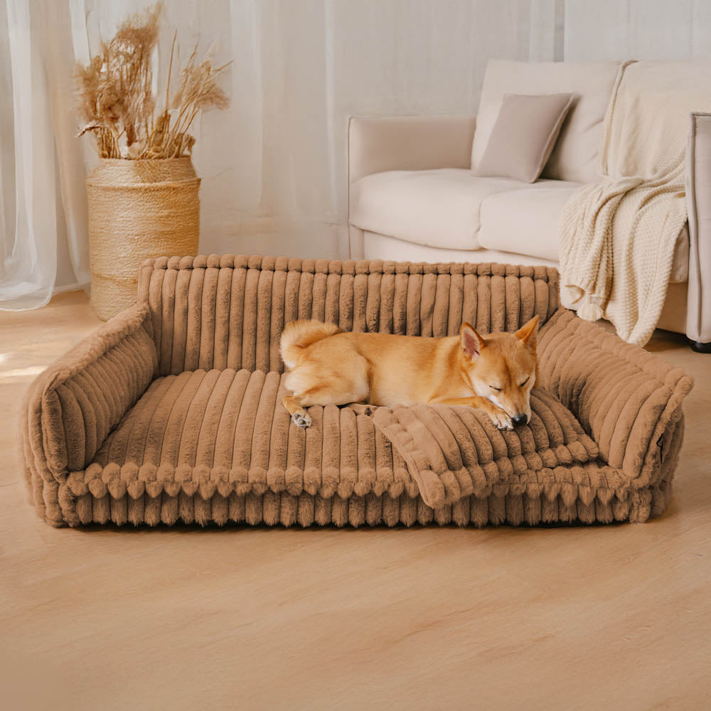 Großes waschbares flauschiges orthopädisches weiches Hundekissen für draußen - Snoozy Dream Hundesofa