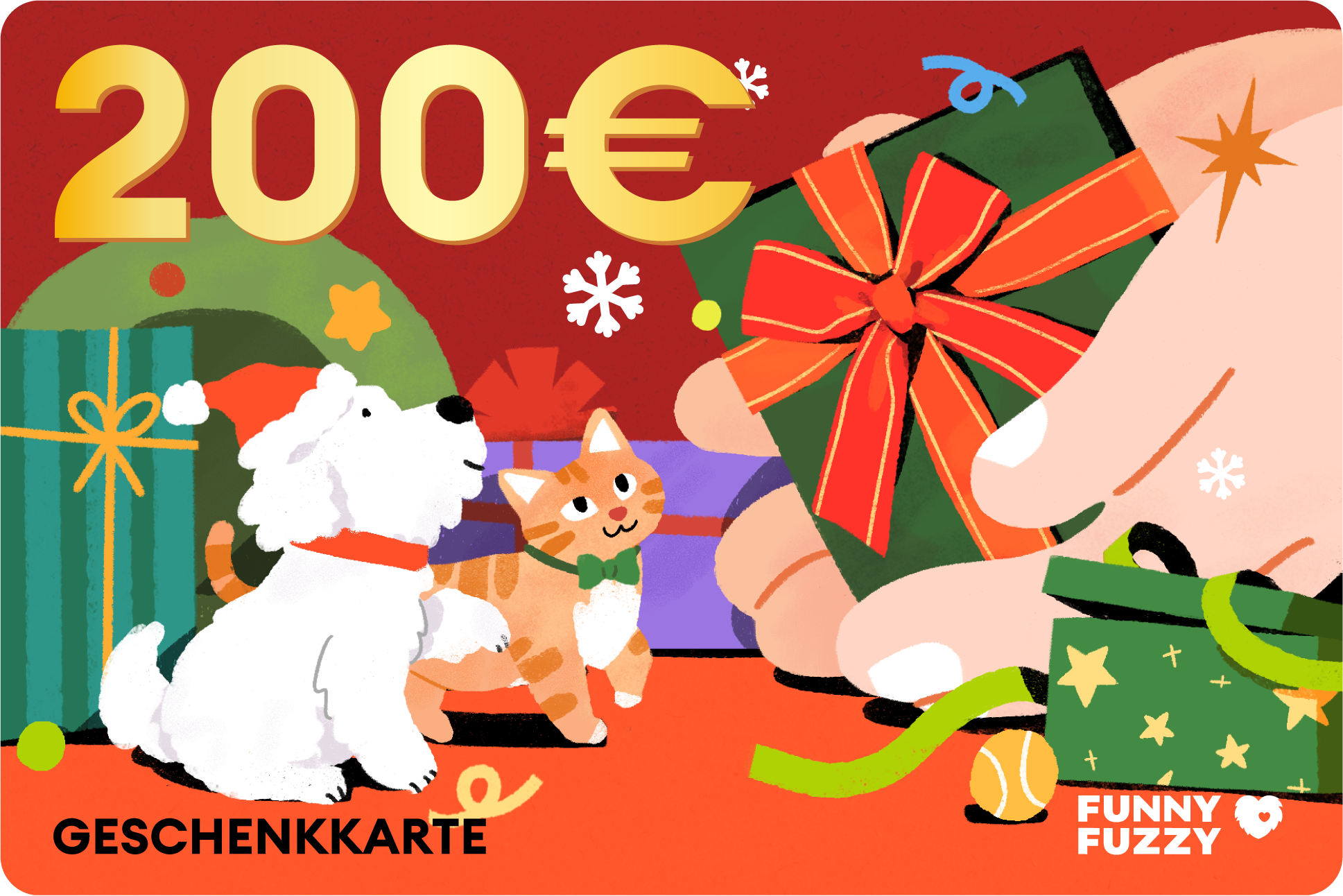 Funny Fuzzy Neujahrs-Geschenkkarte