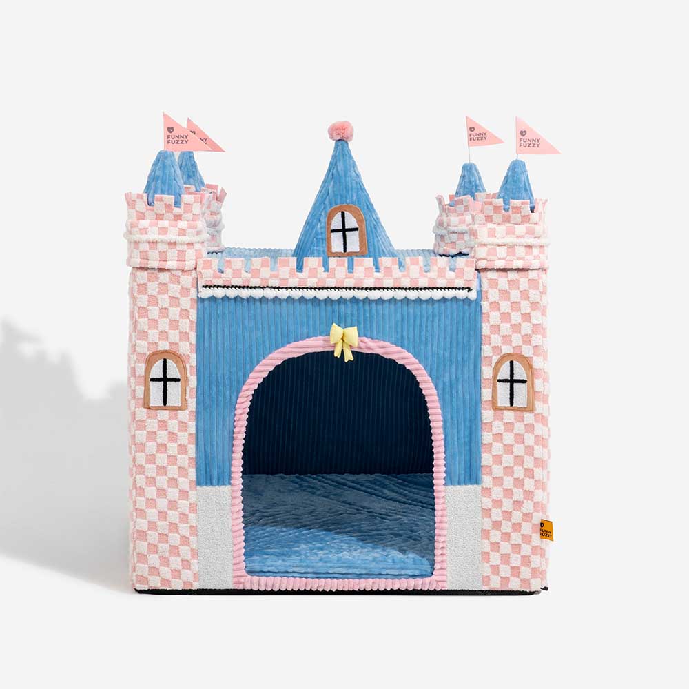 FUNNYFUZZY Gemütliches Orthopädisches Indoor-Spielzelt Hundezeltbett - Märchenhaftes Traumland