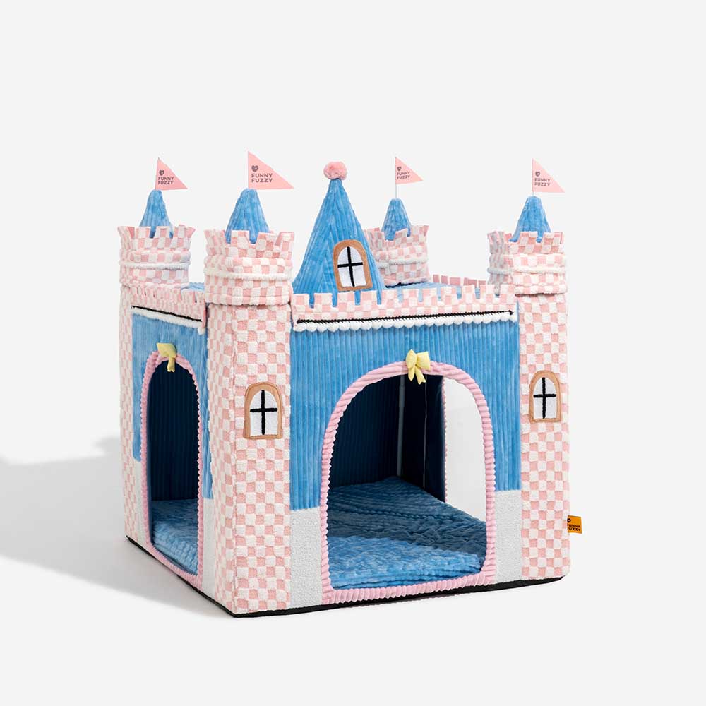 FUNNYFUZZY Gemütliches Orthopädisches Indoor-Spielzelt Hundezeltbett - Märchenhaftes Traumland