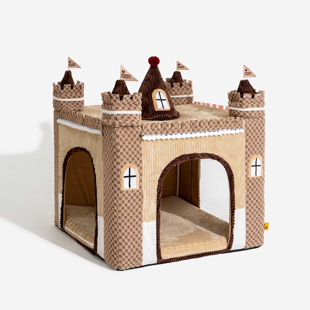 FUNNYFUZZY Gemütliches Orthopädisches Indoor-Spielzelt Hundezeltbett - Märchenhaftes Traumland