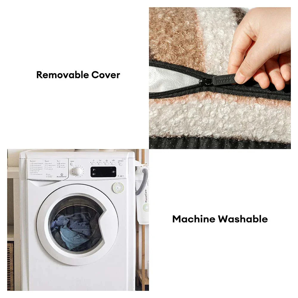 Plüsch Wärme Streifen Faltbares Waschbares Hund- & Katzensofa-Bett - MochaSnug