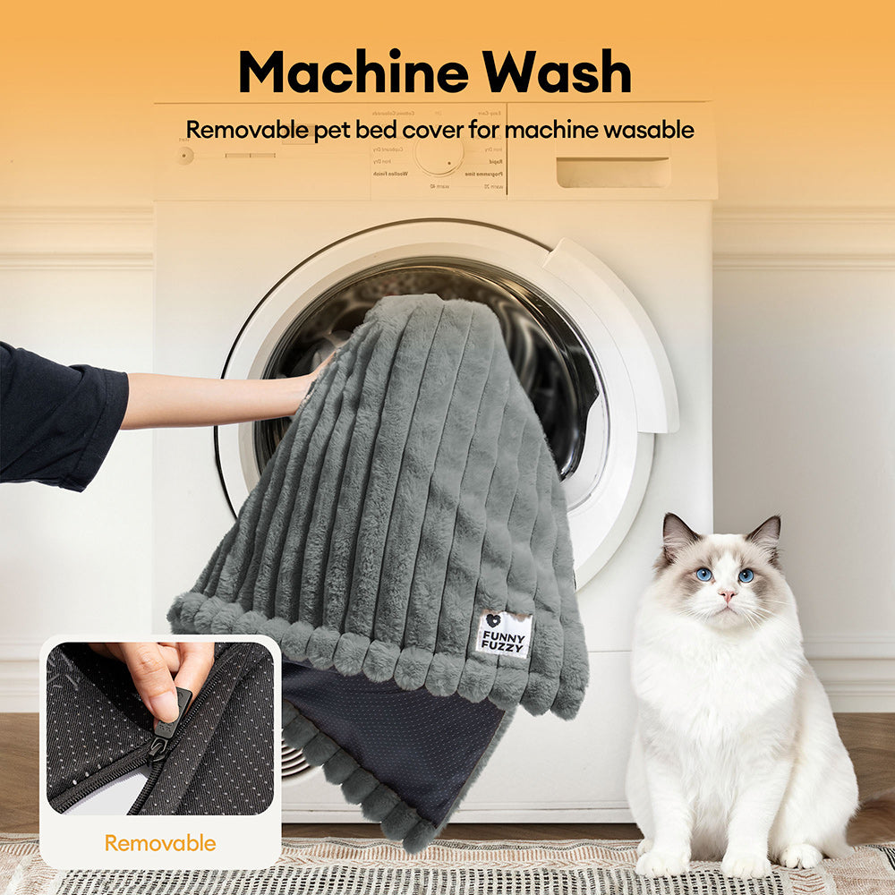 Fluffy Faux Rabbit Fur Waschbarer Warmer Tiermatte - ComfyEase