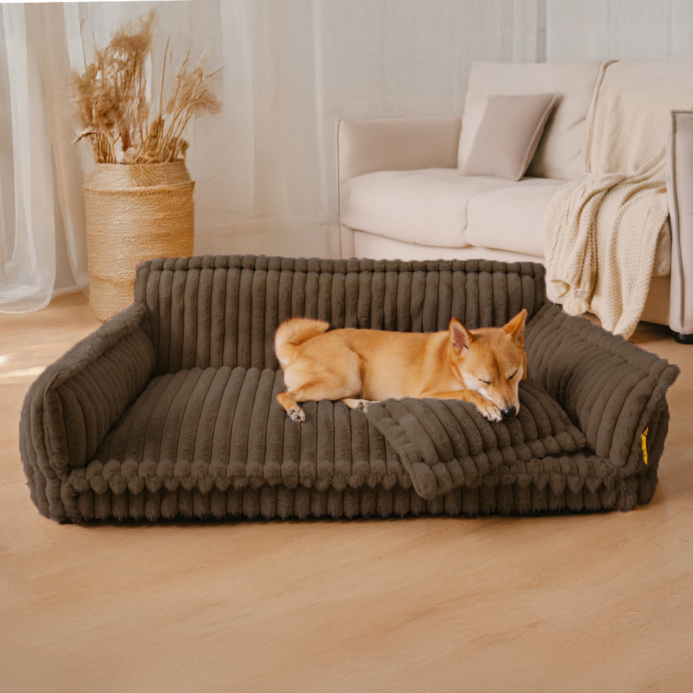 Großes waschbares flauschiges orthopädisches weiches Hundekissen Hundesofabetten - Snoozy Dream