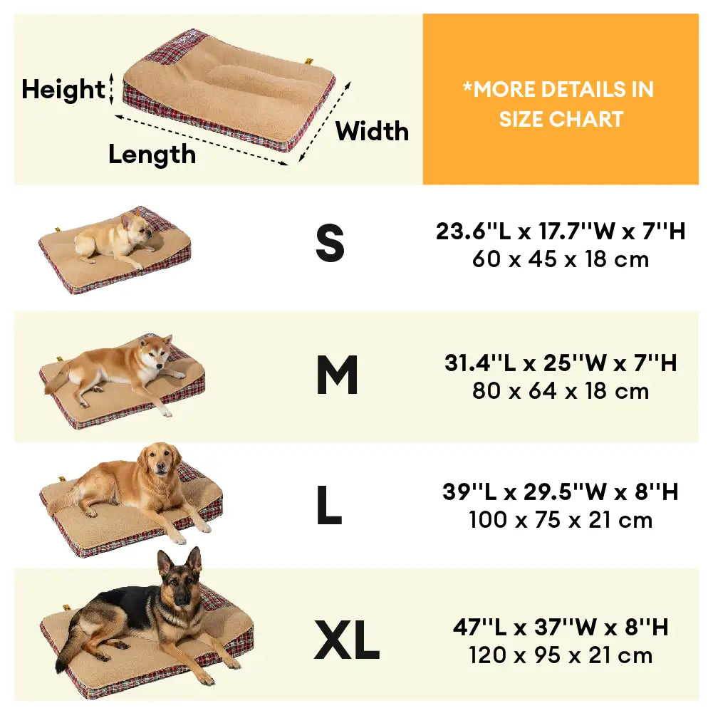 Extra Großes Waschbares Flauschiges Orthopädisches Hundebett aus Teddyfell in Rechteckform – Nightnight