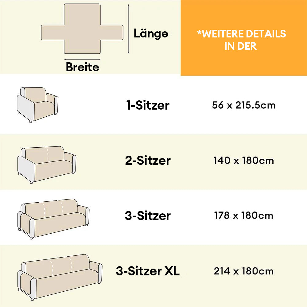 Flauschiger, wasserabweisender Möbelschutz-Sofabezug – EverDry