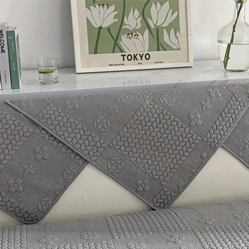 3D-Weizenstickerei Waschbare Rutschfeste und Kratzfeste Sofabezüge aus Baumwolle für Haustiere