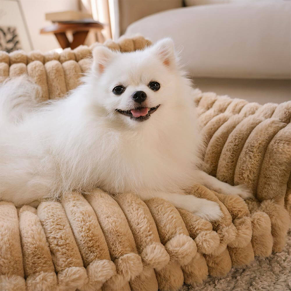 Großes waschbares flauschiges orthopädisches weiches Hundekissen Hundesofabetten - Snoozy Dream