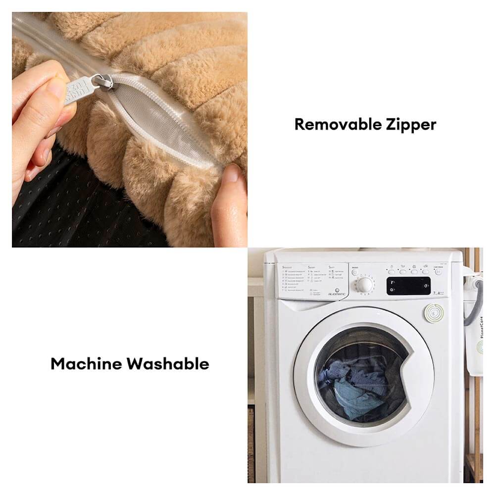 Bettbezug - Großes Waschbares Flauschiges Orthopädisches Weiches Hundekissen & Hundesofabett - Snoozy Dream Bettbezug