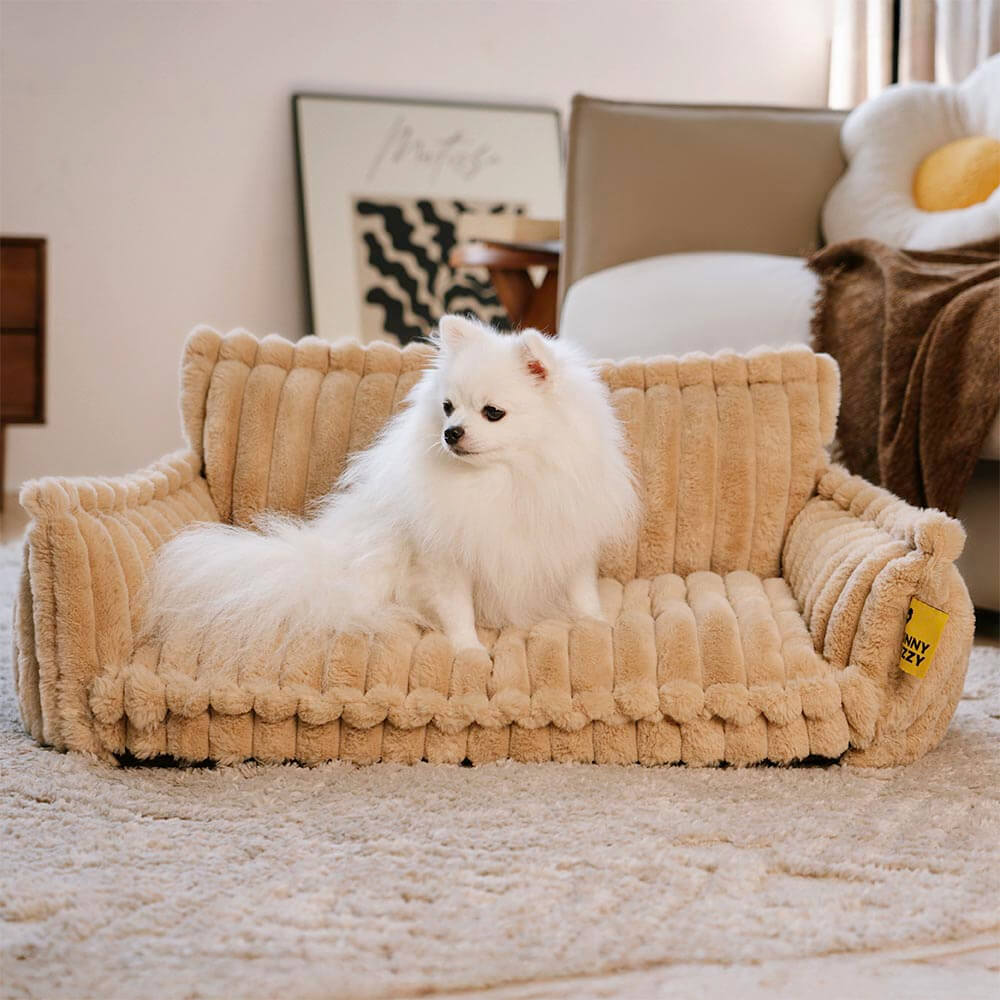 Großes waschbares flauschiges orthopädisches weiches Hundekissen Hundesofabetten - Snoozy Dream