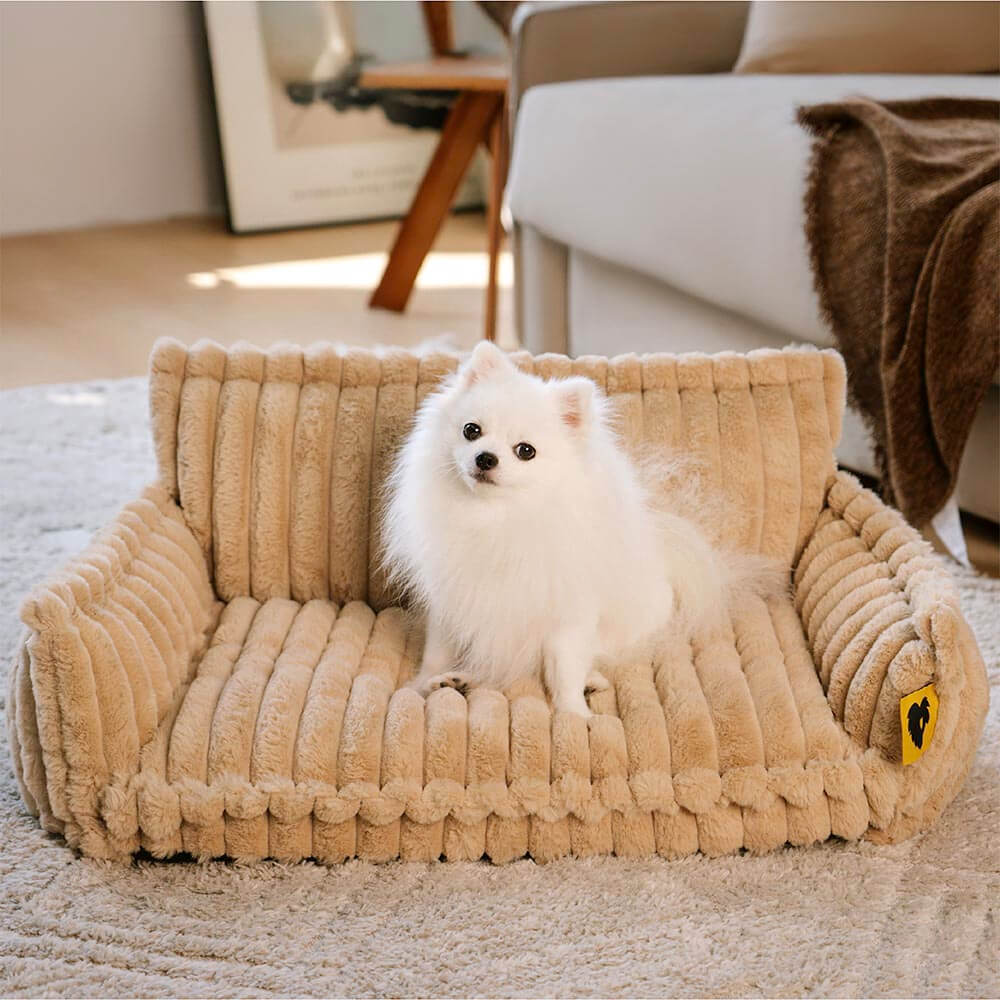 Großes waschbares flauschiges orthopädisches weiches Hundekissen Hundesofabetten - Snoozy Dream