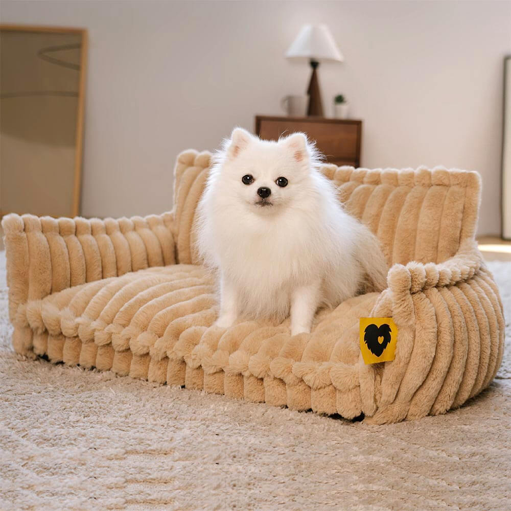 Großes waschbares flauschiges orthopädisches weiches Hundekissen Hundesofabetten - Snoozy Dream