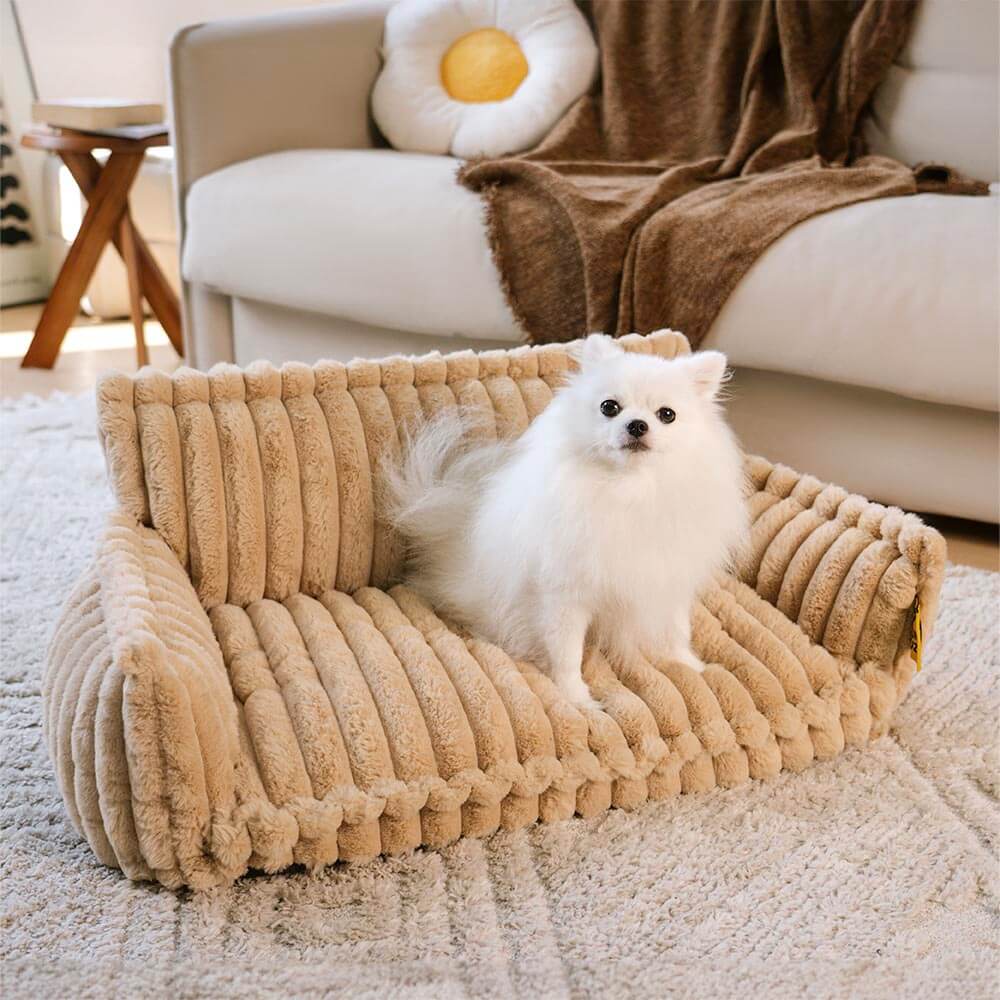 Großes waschbares flauschiges orthopädisches weiches Hundekissen für draußen - Snoozy Dream Hundesofa