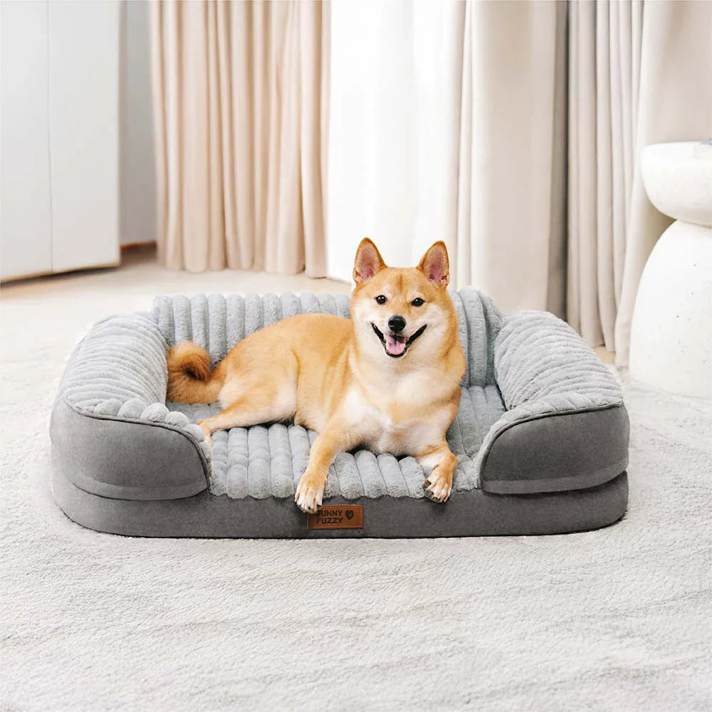 Fluffiges Plüsch-Orthopädisches Waschbares Bolster-Hundebett - ComfyPaws
