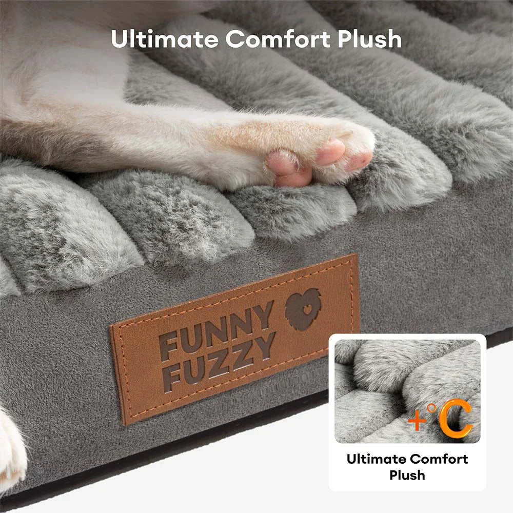 Fluffiges Plüsch-Orthopädisches Waschbares Bolster-Hundebett - ComfyPaws