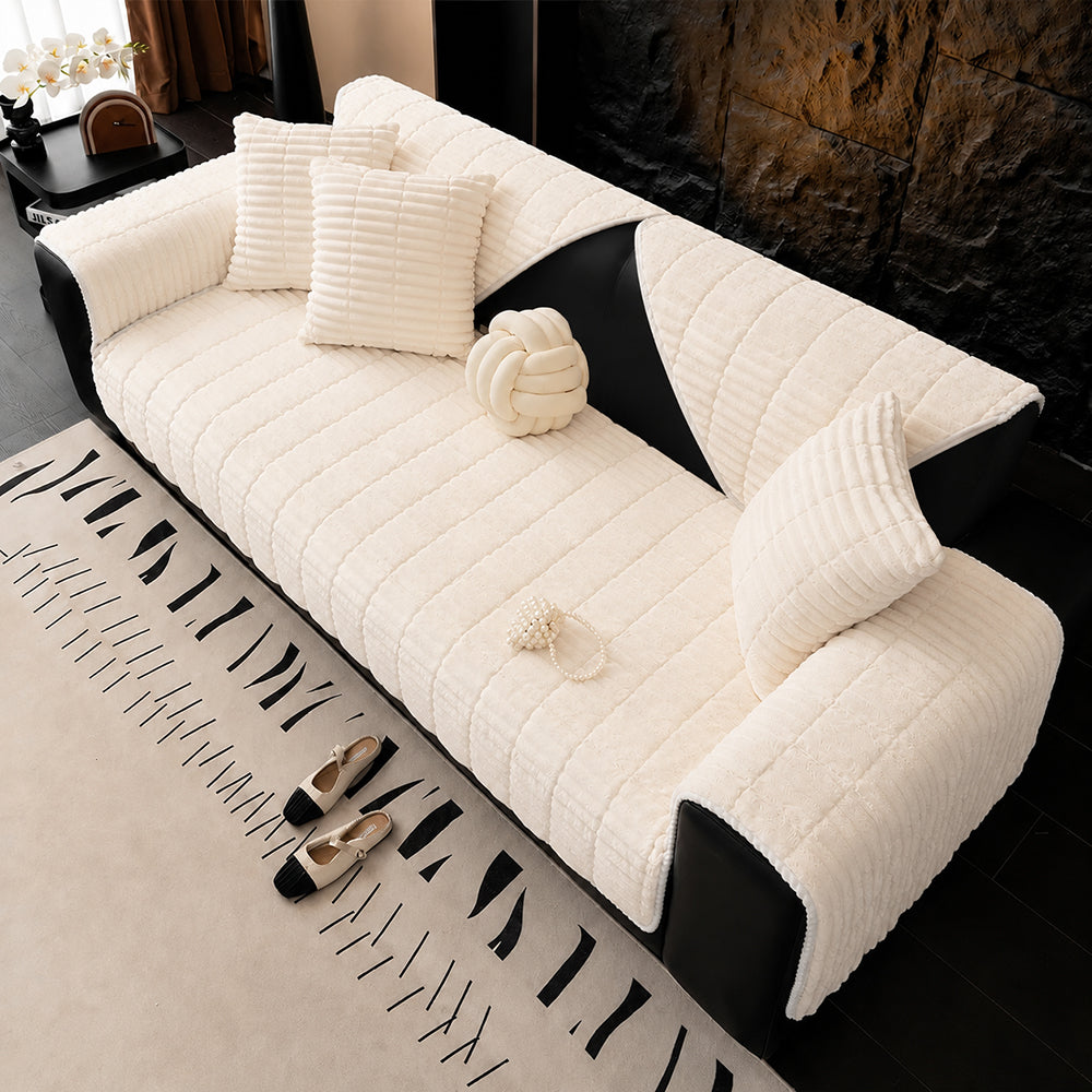 Wasserfeste gemütliche Fleece-Sofa-Schutz rutschfeste Sofabezug