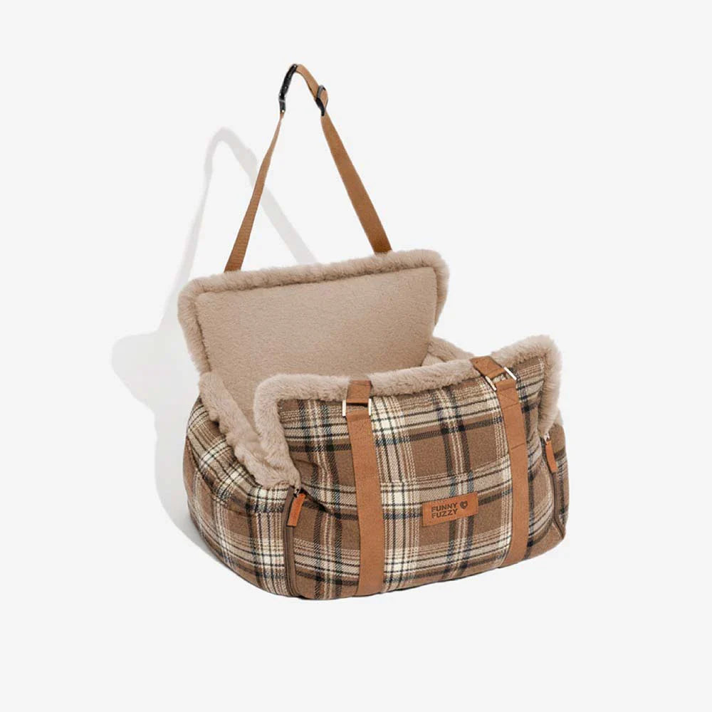 3 in 1 Flauschiger Warmer Sicherer Hund Booster Autositzbett - Winter Cruiser