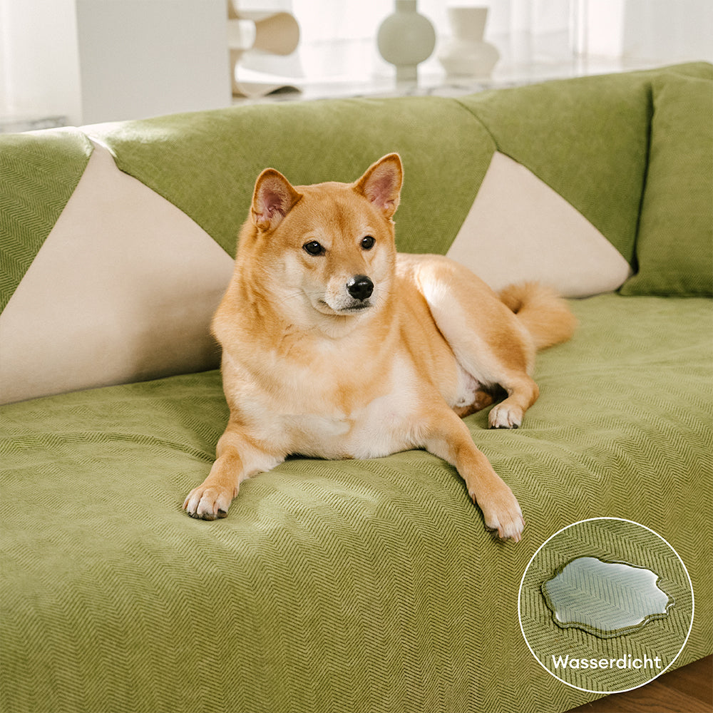 Wasserdichter Anwuchsverhindernder Sofabezug aus Chenille mit Fischgrätenmuster