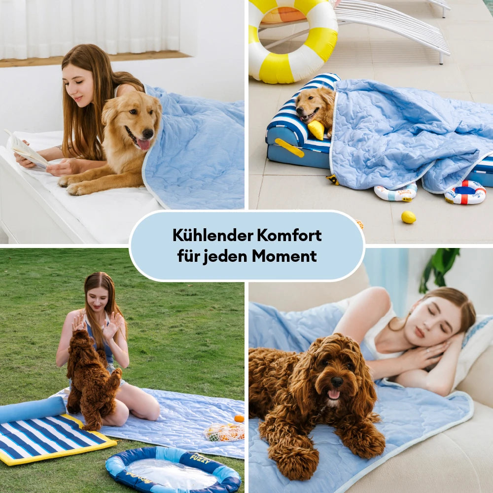 Kühldecke Hund – Doppelseitige Kühlende Sommerdecke für Mensch und Hund - Chill Nest