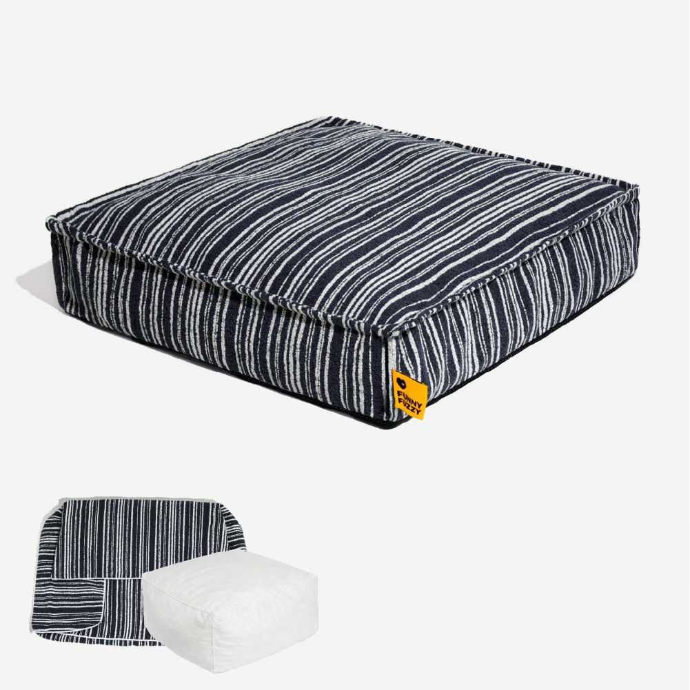 Nachhaltiger Stauraum Pouf Ottoman & Hundebett - Funnyfuzzy SnugNest