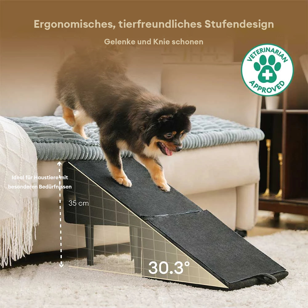 2-in-1 Umwandelbare Holz-Haustreppe Hund Rampen Treppen