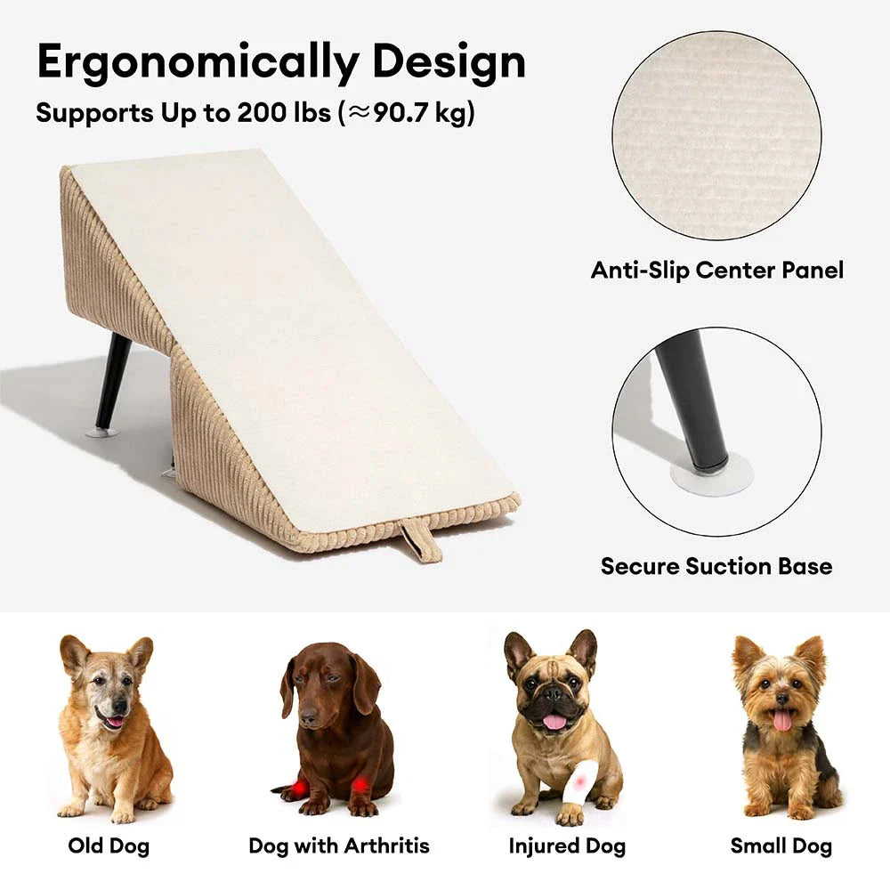 3-in-1 Bequeme Cordura Verstärkte Legierung Haustierrampe & Seitenhocker – StepSure