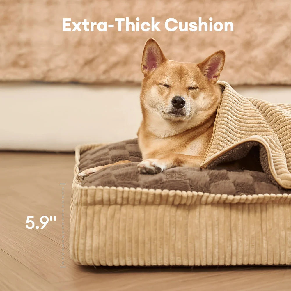 Fluffy Warm Abnehmbare Orthopädische Hundebett - Checker Cocoon