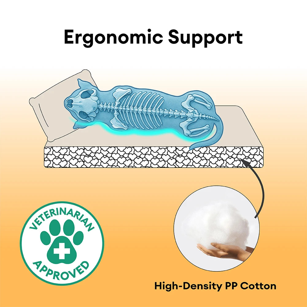 Bequeme plüschige, keksartige orthopädische Hundebett mit Kissen – SweetNap