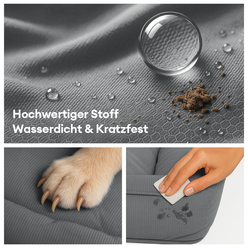 Vollständig Orthopädisches Wasserabweisendes Hundebett mit Rundum-Unterstützung für Große Hunde