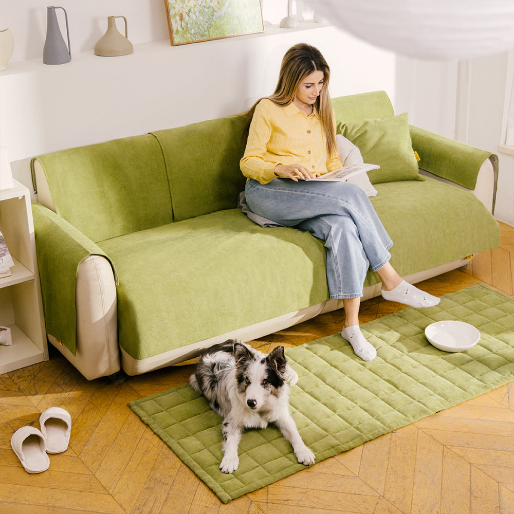 Wasserdichter Anwuchsverhindernder Sofabezug aus Chenille mit Fischgrätenmuster