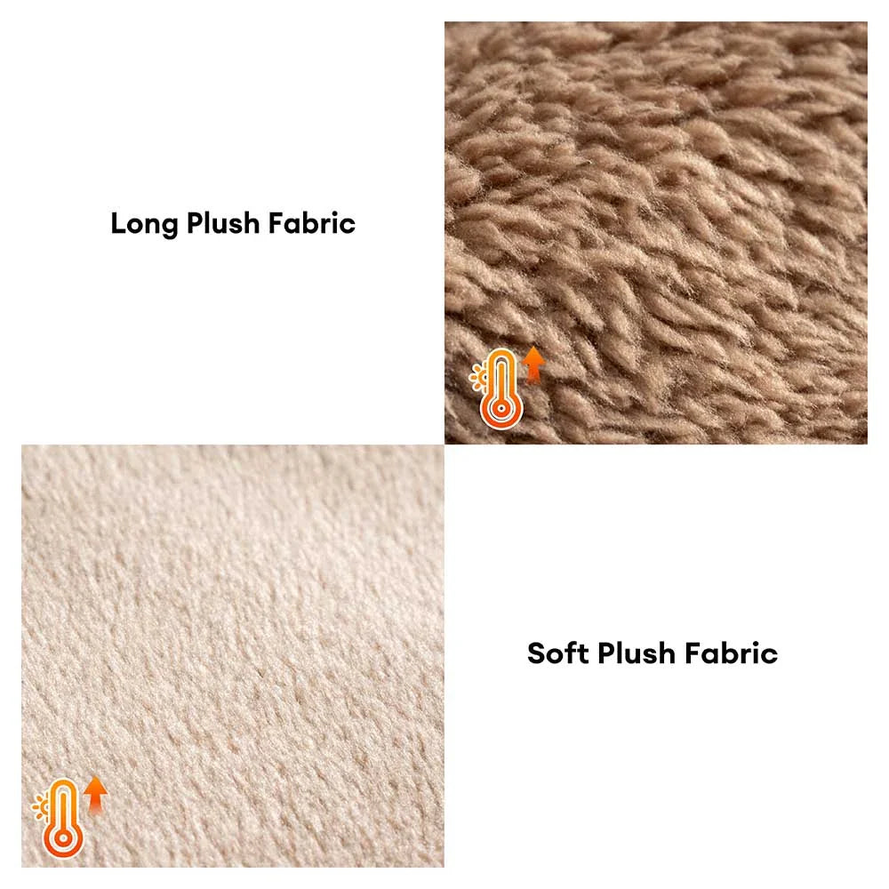 Plüsch gestreifter Höhlenbedeckter orthopädischer Hundebett mit Kissen - FluffyWarm