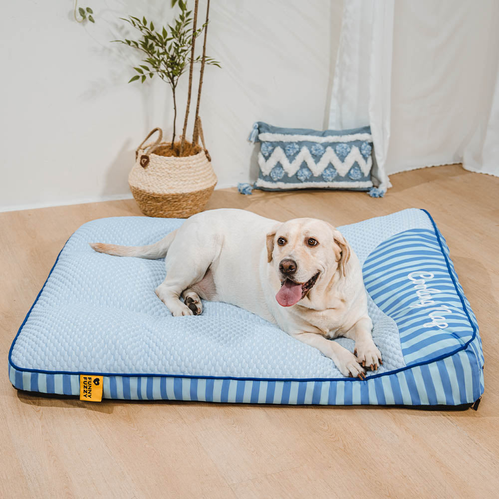 Extra großes kühlendes waschbares rechteckiges orthopädisches Hundebett - kühlendes Nickerchen