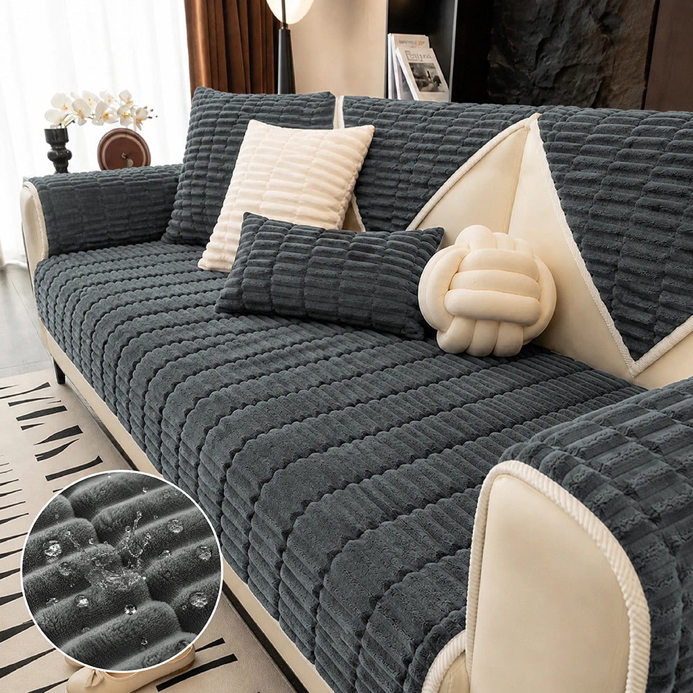 Wasserfeste gemütliche Fleece-Sofa-Schutz rutschfeste Sofabezug