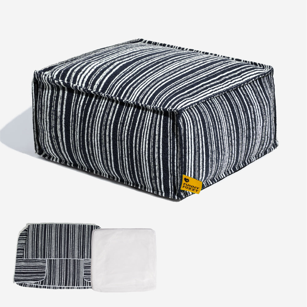 Nachhaltiger Stauraum Pouf Ottoman & Hundebett - Funnyfuzzy SnugNest
