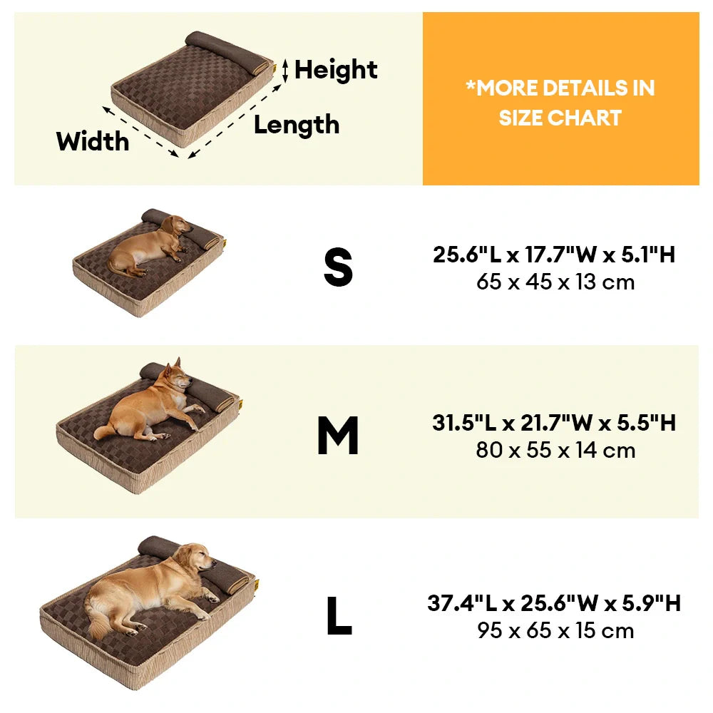Fluffy Warm Abnehmbare Orthopädische Hundebett - Checker Cocoon