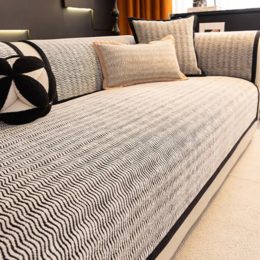 Alljahres-Chenille atmungsaktive Sofa-Schutzhülle rutschfest