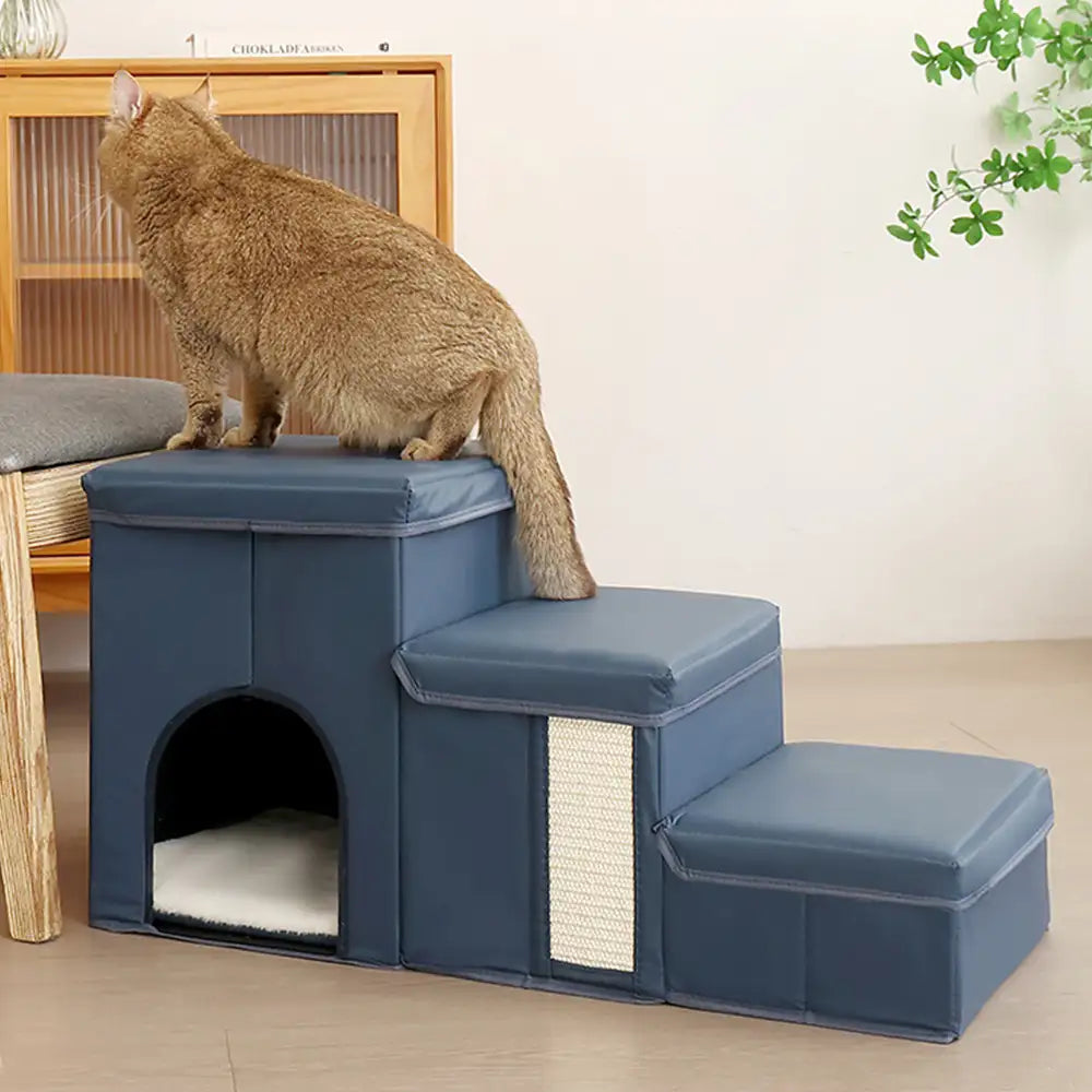 Arthritis-freundliche multifunktionale faltbare rutschfeste Hundetreppe mit Stauraum und Wohnung
