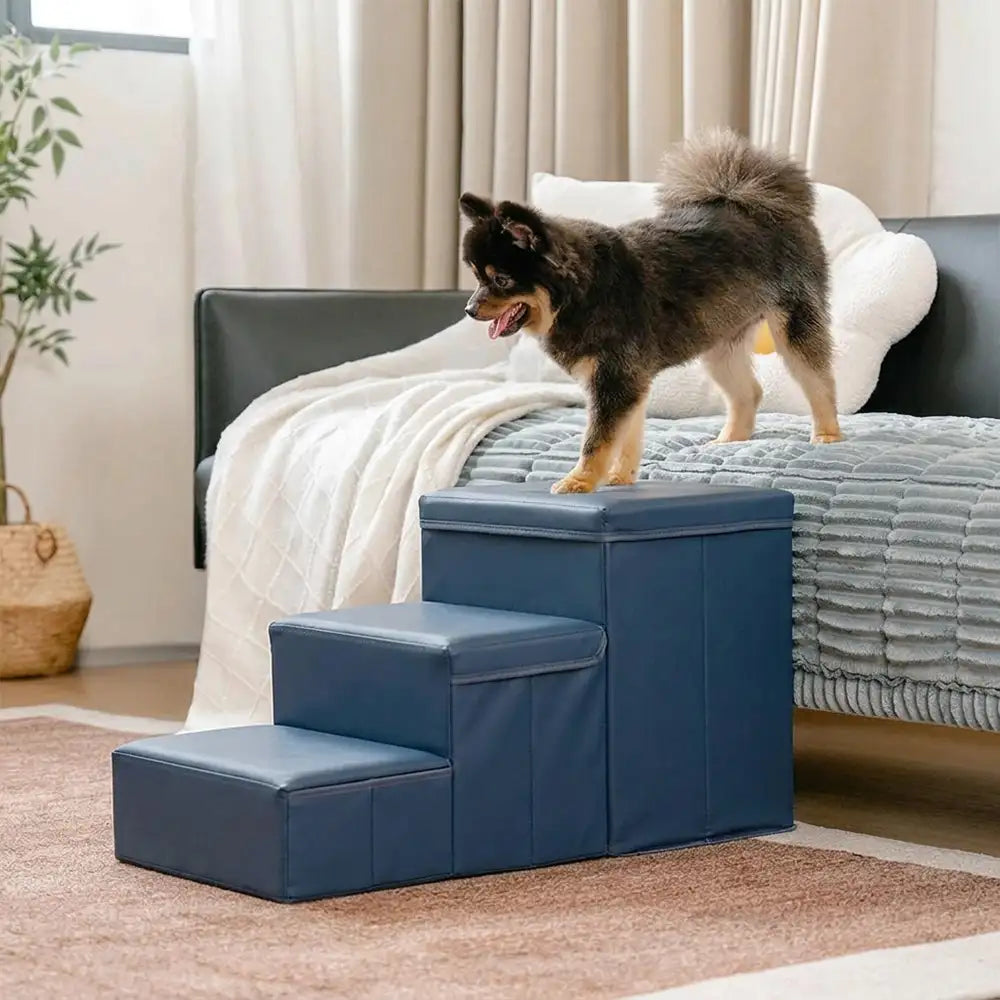 Arthritis-freundliche multifunktionale faltbare rutschfeste Hundetreppe mit Stauraum und Wohnung