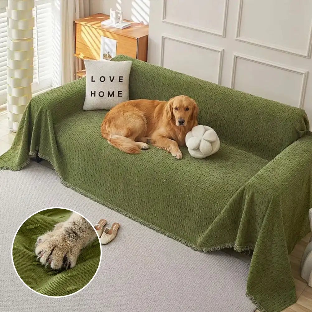 Chenille-Jacquard kratzfester Sofa-Schutzbezug