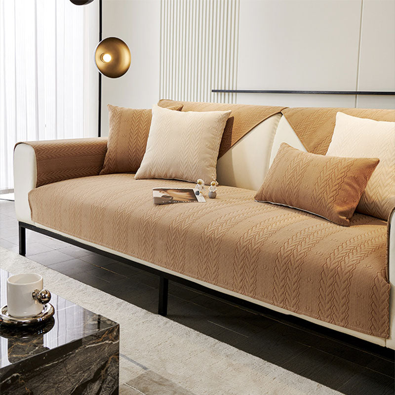 Atmungsaktiver Rutschfester Sofabezug mit Chenille-Weizenohr-Aufdruck