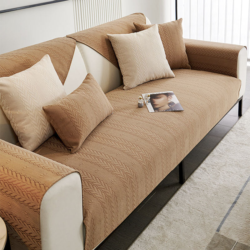 Atmungsaktiver Rutschfester Sofabezug mit Chenille-Weizenohr-Aufdruck