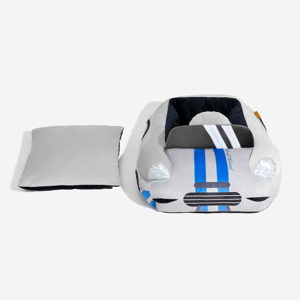 Klassisches Cabrio-Rennwagen Stützkissen für Haustiere - Fast & Fur